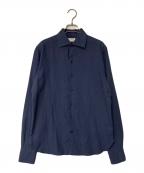 GUY ROVERギローバー）の古着「リネンコットンシャツ」｜ネイビー