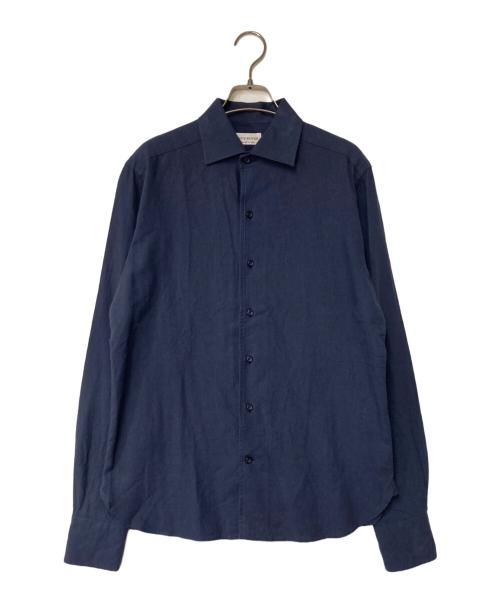 GUY ROVER（ギローバー）GUY ROVER (ギローバー) リネンコットンシャツ ネイビー サイズ:Sの古着・服飾アイテム