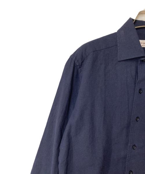 GUY ROVER（ギローバー）GUY ROVER (ギローバー) リネンコットンシャツ ネイビー サイズ:Sの古着・服飾アイテム