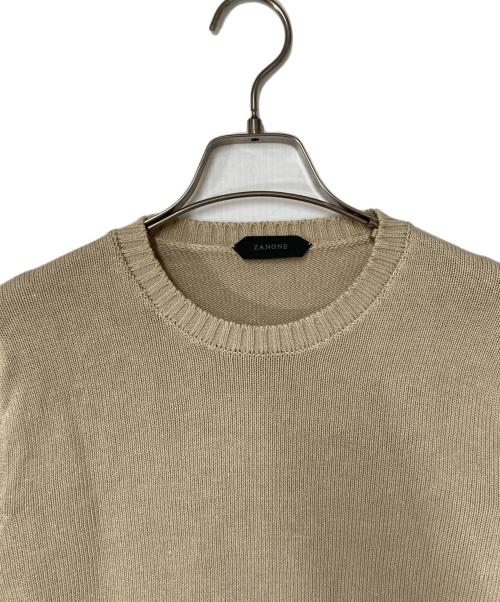 Zanone（ザノーネ）Zanone (ザノーネ) リネン混ニット ベージュ サイズ:46の古着・服飾アイテム