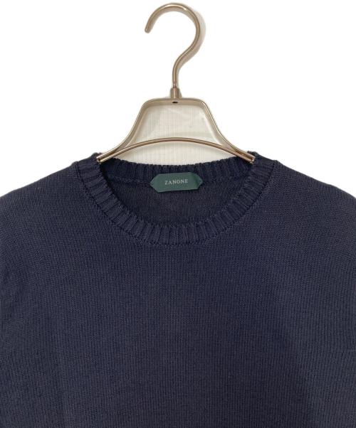 Zanone（ザノーネ）Zanone (ザノーネ) リネン混ニット ネイビー サイズ:46の古着・服飾アイテム