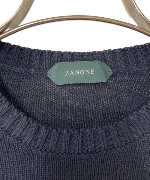 Zanone（ザノーネ）Zanone (ザノーネ) リネン混ニット ネイビー サイズ:46の古着・服飾アイテム