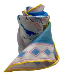 CASABLANCA（カサブランカ）の古着「シルクスカーフ」｜ブルー