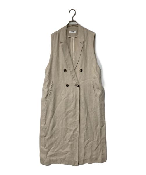 SACRA（サクラ）SACRA (サクラ) リネンダブルブレストロングジレ アイボリー サイズ:38の古着・服飾アイテム
