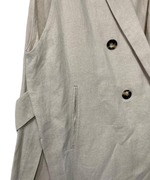 SACRA（サクラ）SACRA (サクラ) リネンダブルブレストロングジレ アイボリー サイズ:38の古着・服飾アイテム