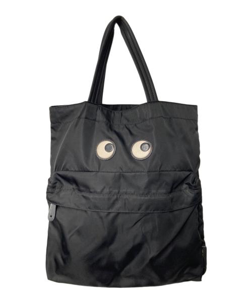 ANYA HINDMARCH（アニヤ・ハインドマーチ）ANYA HINDMARCH (アニヤハインドマーチ) Tote Eyes Nylon ブラックの古着・服飾アイテム