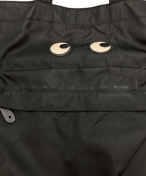 ANYA HINDMARCH（アニヤ・ハインドマーチ）ANYA HINDMARCH (アニヤハインドマーチ) Tote Eyes Nylon ブラックの古着・服飾アイテム