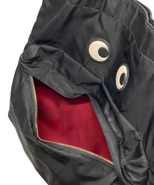 ANYA HINDMARCH（アニヤ・ハインドマーチ）ANYA HINDMARCH (アニヤハインドマーチ) Tote Eyes Nylon ブラックの古着・服飾アイテム