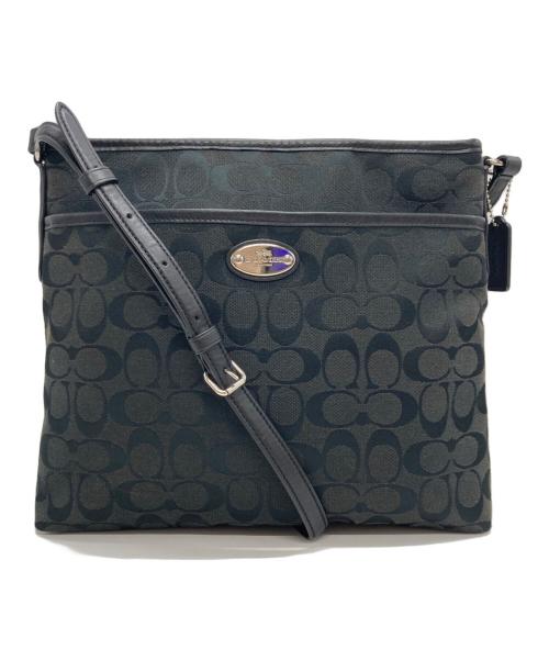 COACH（コーチ）COACH (コーチ) シグネチャーショルダーバッグ ブラックの古着・服飾アイテム
