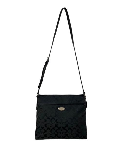COACH（コーチ）COACH (コーチ) シグネチャーショルダーバッグ ブラックの古着・服飾アイテム