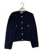 NOLLEY'Sノーリーズ）の古着「フワフワクルーネックジャケット」｜ネイビー