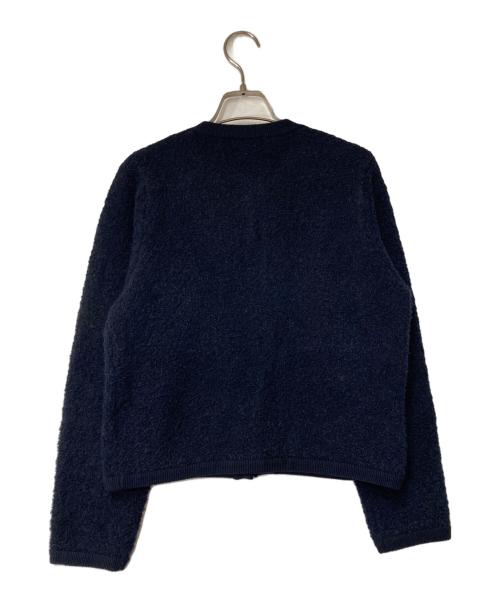 NOLLEY'S（ノーリーズ）NOLLEY'S (ノーリース) フワフワクルーネックジャケット ネイビー サイズ:38の古着・服飾アイテム