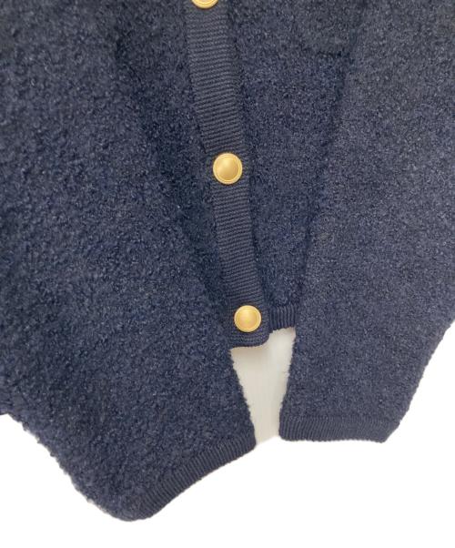 NOLLEY'S（ノーリーズ）NOLLEY'S (ノーリース) フワフワクルーネックジャケット ネイビー サイズ:38の古着・服飾アイテム