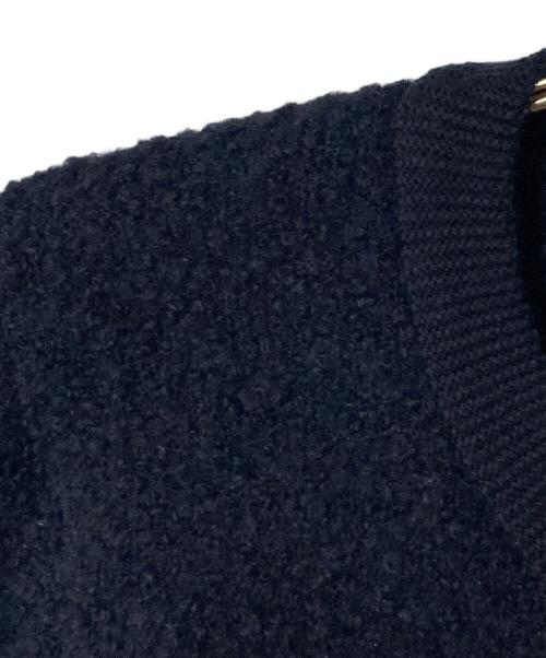 NOLLEY'S（ノーリーズ）NOLLEY'S (ノーリース) フワフワクルーネックジャケット ネイビー サイズ:38の古着・服飾アイテム