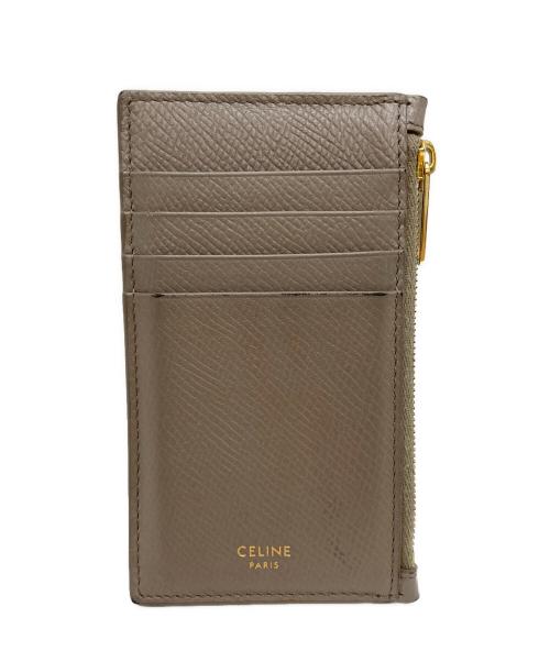 CELINE（セリーヌ）CELINE (セリーヌ) コンパクトジップカードホルダー ベージュの古着・服飾アイテム