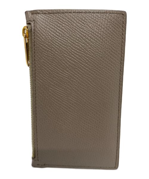 CELINE（セリーヌ）CELINE (セリーヌ) コンパクトジップカードホルダー ベージュの古着・服飾アイテム