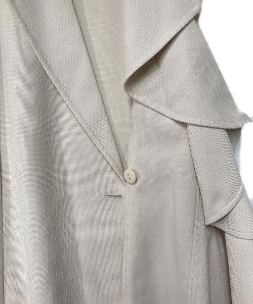 FRAY ID（フレイ アイディー）FRAY ID (フレイ アイディー) アシメラペルテーラードワンピース アイボリー サイズ:1の古着・服飾アイテム