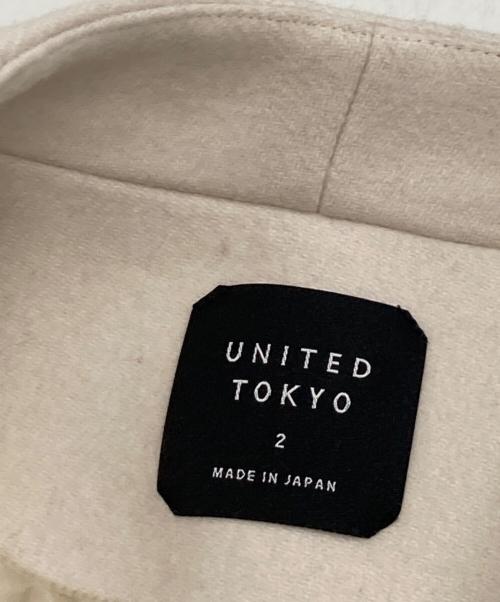 UNITED TOKYO（ユナイテッドトーキョー）UNITED TOKYO (ユナイテッドトーキョー) Super140カシミヤ混Vネックコート アイボリー サイズ:2の古着・服飾アイテム