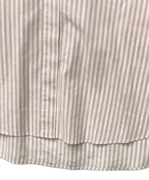 HERENCIA（ヘレンチア）HERENCIA (ヘレンチア) ストライプロングシャツ ピンク×ホワイト サイズ:Freeの古着・服飾アイテム
