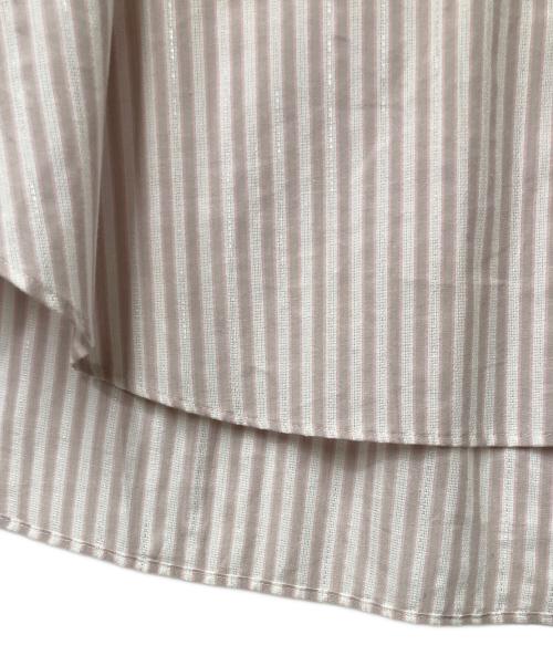 HERENCIA（ヘレンチア）HERENCIA (ヘレンチア) ストライプロングシャツ ピンク×ホワイト サイズ:Freeの古着・服飾アイテム