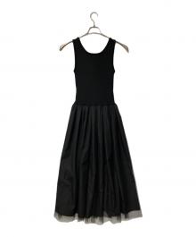 ADAWAS（アダワス）の古着「STRETCH COTTON MIDI DRESS」｜ブラック