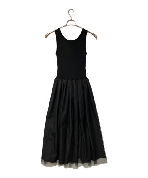 ADAWAS（アダワス）ADAWAS (アダワス) STRETCH COTTON MIDI DRESS ブラック サイズ:36の古着・服飾アイテム