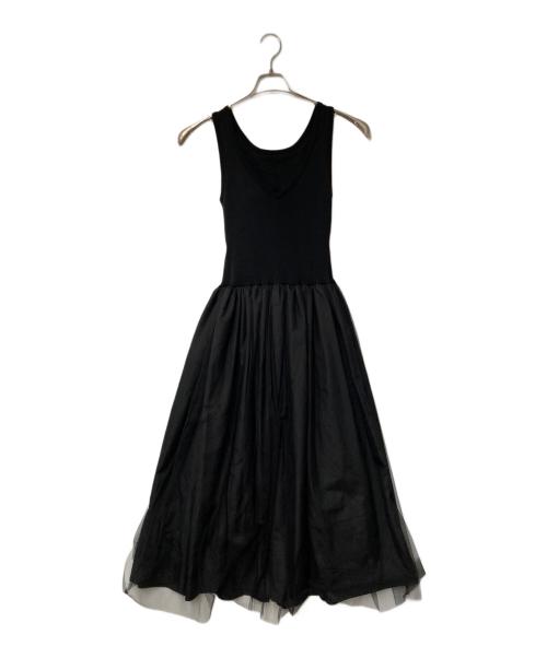 ADAWAS（アダワス）ADAWAS (アダワス) STRETCH COTTON MIDI DRESS ブラック サイズ:36の古着・服飾アイテム