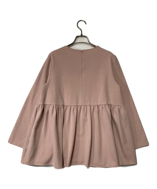 YORI（ヨリ）YORI (ヨリ) ソフト裏起毛フリルブラウス ペプラムカットソー ピンク サイズ:36の古着・服飾アイテム