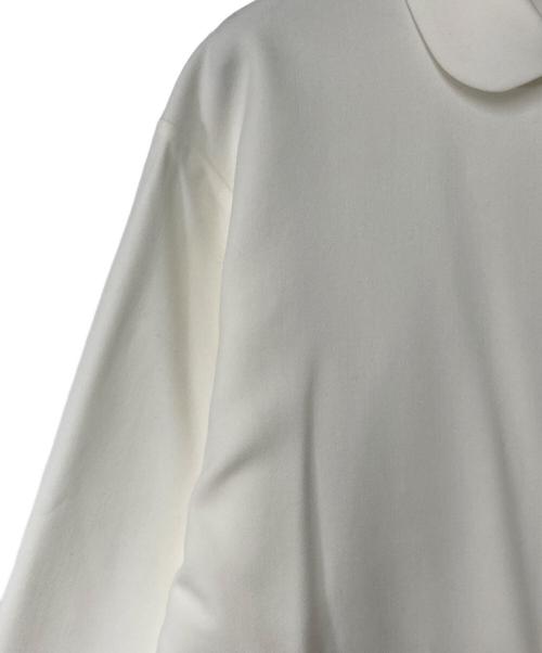 YORI（ヨリ）YORI (ヨリ) ダブルクロス丸襟カラーブラウス ホワイト サイズ:Fの古着・服飾アイテム