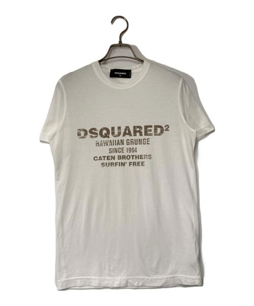 DSQUARED2（ディースクエアード）DSQUARED2 (ディースクエアード) プリントTシャツ ホワイト サイズ:XSの古着・服飾アイテム