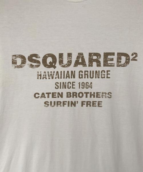 DSQUARED2（ディースクエアード）DSQUARED2 (ディースクエアード) プリントTシャツ ホワイト サイズ:XSの古着・服飾アイテム