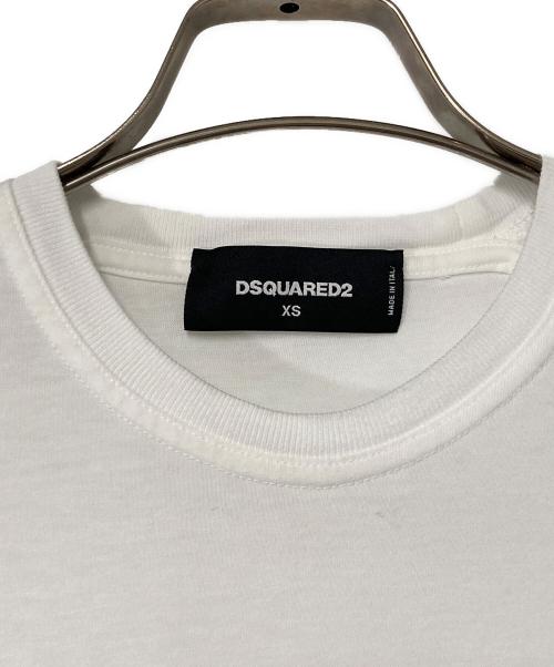 DSQUARED2（ディースクエアード）DSQUARED2 (ディースクエアード) プリントTシャツ ホワイト サイズ:XSの古着・服飾アイテム