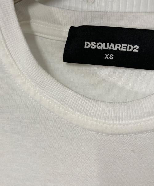DSQUARED2（ディースクエアード）DSQUARED2 (ディースクエアード) プリントTシャツ ホワイト サイズ:XSの古着・服飾アイテム