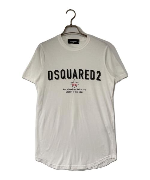 DSQUARED2（ディースクエアード）DSQUARED2 (ディースクエアード) プリントTシャツ ホワイト サイズ:XSの古着・服飾アイテム