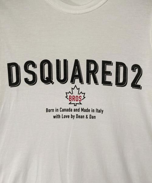 DSQUARED2（ディースクエアード）DSQUARED2 (ディースクエアード) プリントTシャツ ホワイト サイズ:XSの古着・服飾アイテム