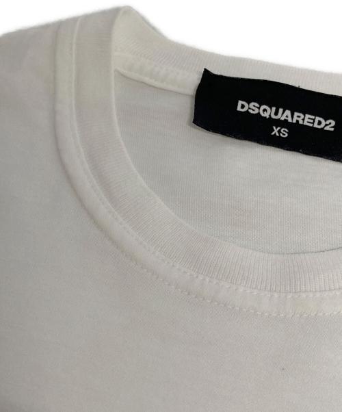 DSQUARED2（ディースクエアード）DSQUARED2 (ディースクエアード) プリントTシャツ ホワイト サイズ:XSの古着・服飾アイテム