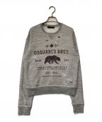 DSQUARED2ディースクエアード）の古着「ダメージ加工スウェット」｜グレー