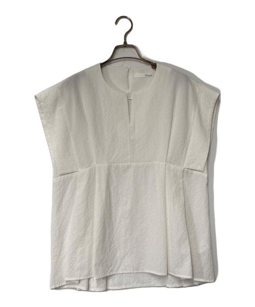 COLLAGE GALLARDAGALANTE（コラージュ ガリャルダガランテ）COLLAGE GALLARDAGALANTE (コラージュ ガリャルダガランテ) カラミウエストタックブラウス ホワイト サイズ:Fの古着・服飾アイテム