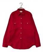 big macビッグマック）の古着「70's コットンネルシャツ」｜レッド