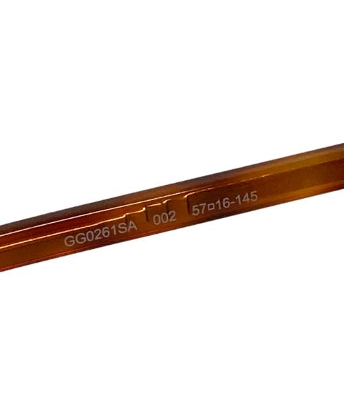 GUCCI（グッチ）GUCCI (グッチ) スクエア サングラス ブラウン サイズ:57□16-145の古着・服飾アイテム