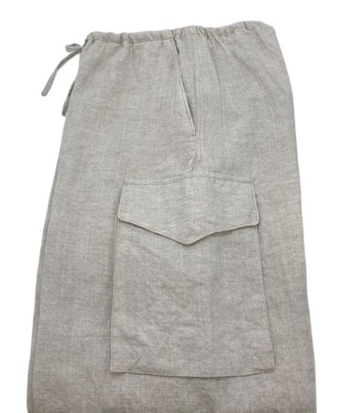 BLURHMS（ブラームス）BLURHMS (ブラームス) イージーリネン混カーゴパンツ アイボリーの古着・服飾アイテム