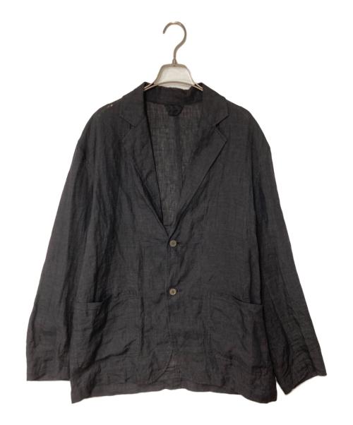 YLEVE（イレーヴ）YLEVE (イレーヴ) ウォッシュドリネンポプリン2Bジャケット ブラック サイズ:3の古着・服飾アイテム