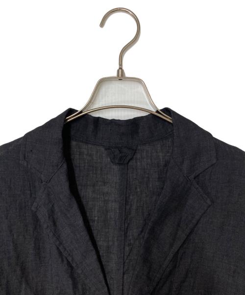 YLEVE（イレーヴ）YLEVE (イレーヴ) ウォッシュドリネンポプリン2Bジャケット ブラック サイズ:3の古着・服飾アイテム