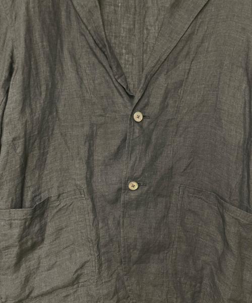 YLEVE（イレーヴ）YLEVE (イレーヴ) ウォッシュドリネンポプリン2Bジャケット ブラック サイズ:3の古着・服飾アイテム