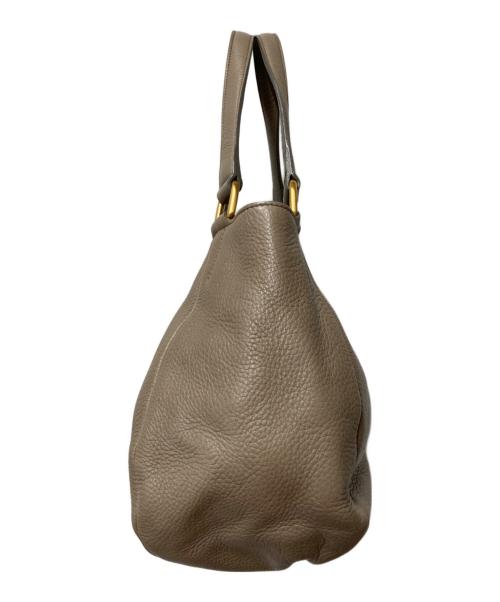 HIROFU（ヒロフ）HIROFU (ヒロフ) パフータ ハンドバッグ ベージュの古着・服飾アイテム