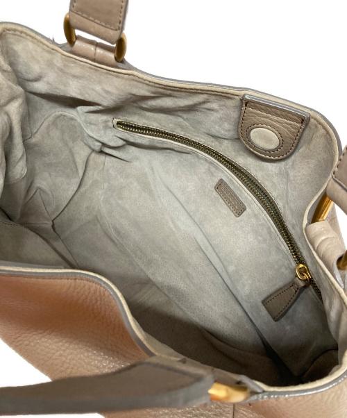 HIROFU（ヒロフ）HIROFU (ヒロフ) パフータ ハンドバッグ ベージュの古着・服飾アイテム