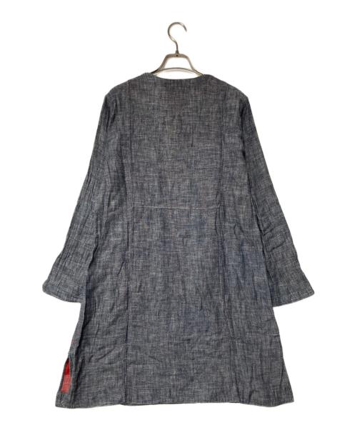 45R（フォーティファイブ・アール）45R (フォーティファイブ・アール) ダブルガーゼシャツワンピース インディゴ サイズ:表記無しの古着・服飾アイテム