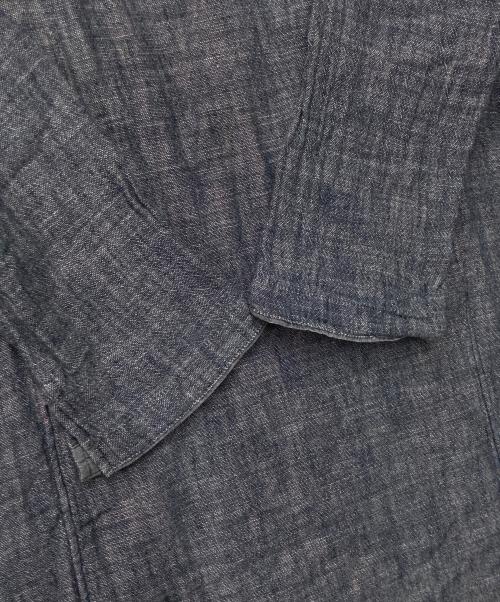 45R（フォーティファイブ・アール）45R (フォーティファイブ・アール) ダブルガーゼシャツワンピース インディゴ サイズ:表記無しの古着・服飾アイテム