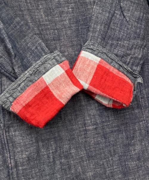 45R（フォーティファイブ・アール）45R (フォーティファイブ・アール) ダブルガーゼシャツワンピース インディゴ サイズ:表記無しの古着・服飾アイテム