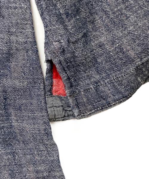 45R（フォーティファイブ・アール）45R (フォーティファイブ・アール) ダブルガーゼシャツワンピース インディゴ サイズ:表記無しの古着・服飾アイテム